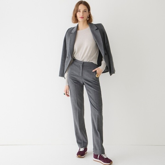 J. Crew Size 0 Kate Straight-Leg Pant in Drapey Flannel - Picture 1 of 8